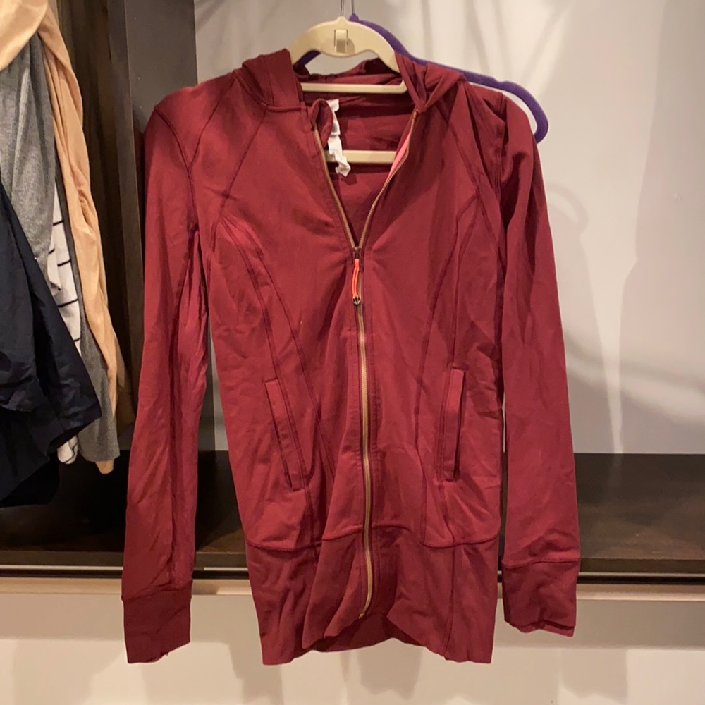 Luluemon nylon elastane long hoodie size 6!